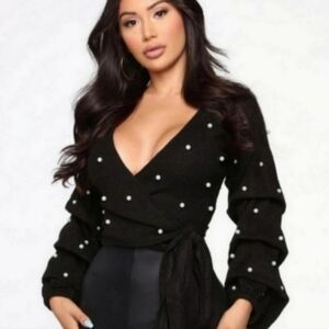 Nwot Fashion nova pearl sweater 3x